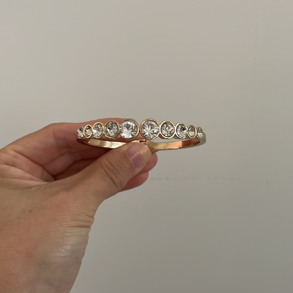 18K Gold Plated/ Crystals Bangle- Women - Picture 10 of 11